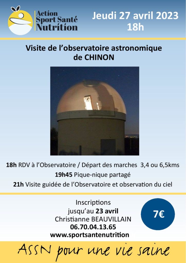 Visite de l'Observatoire Astronomique de Chinon ASSN Chinon